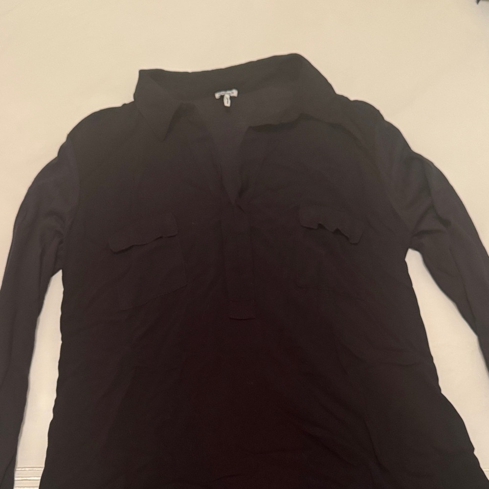 Splendid Black Long Sleeve Shirt